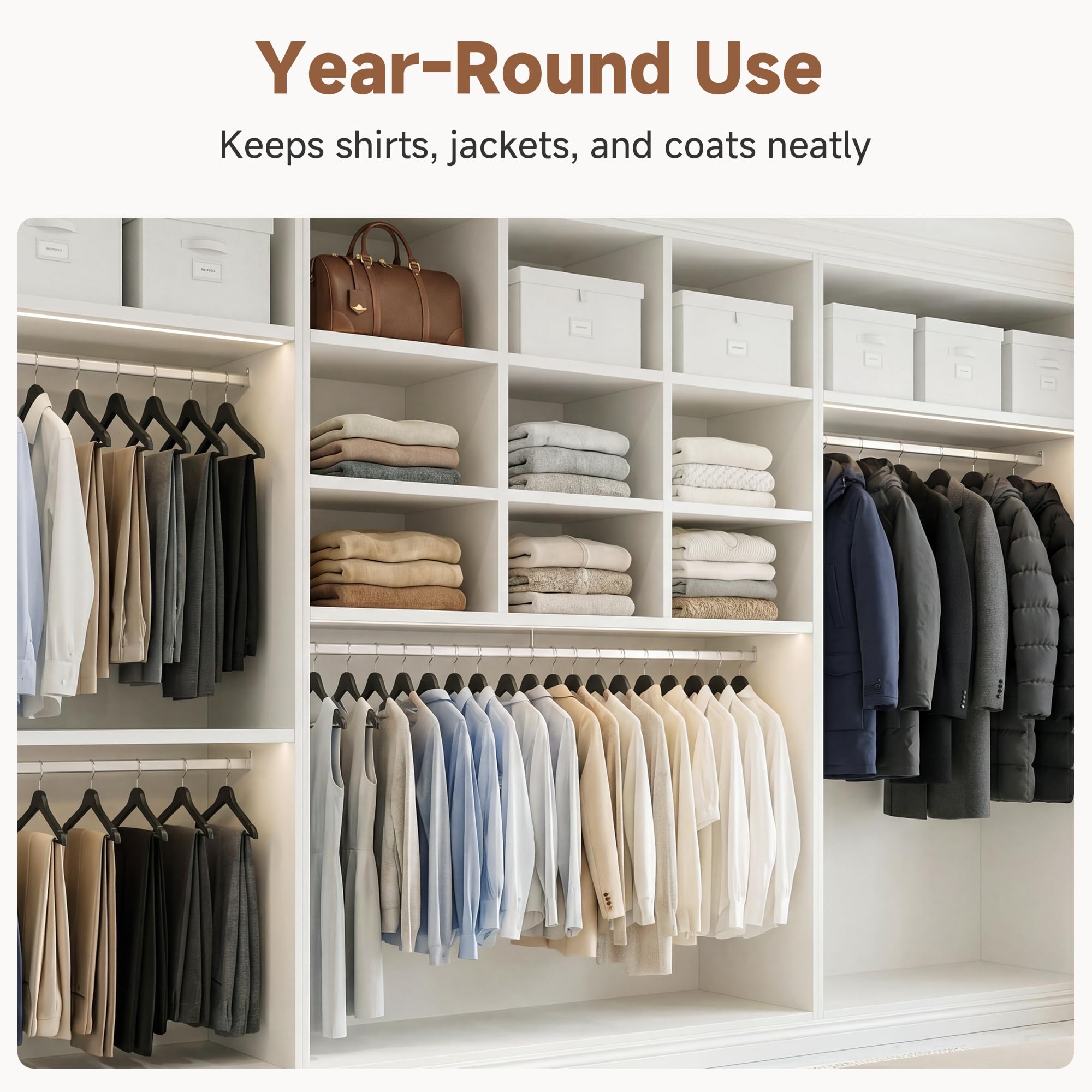 StorageWorks hanger supporting a heavy coat without bending or warping