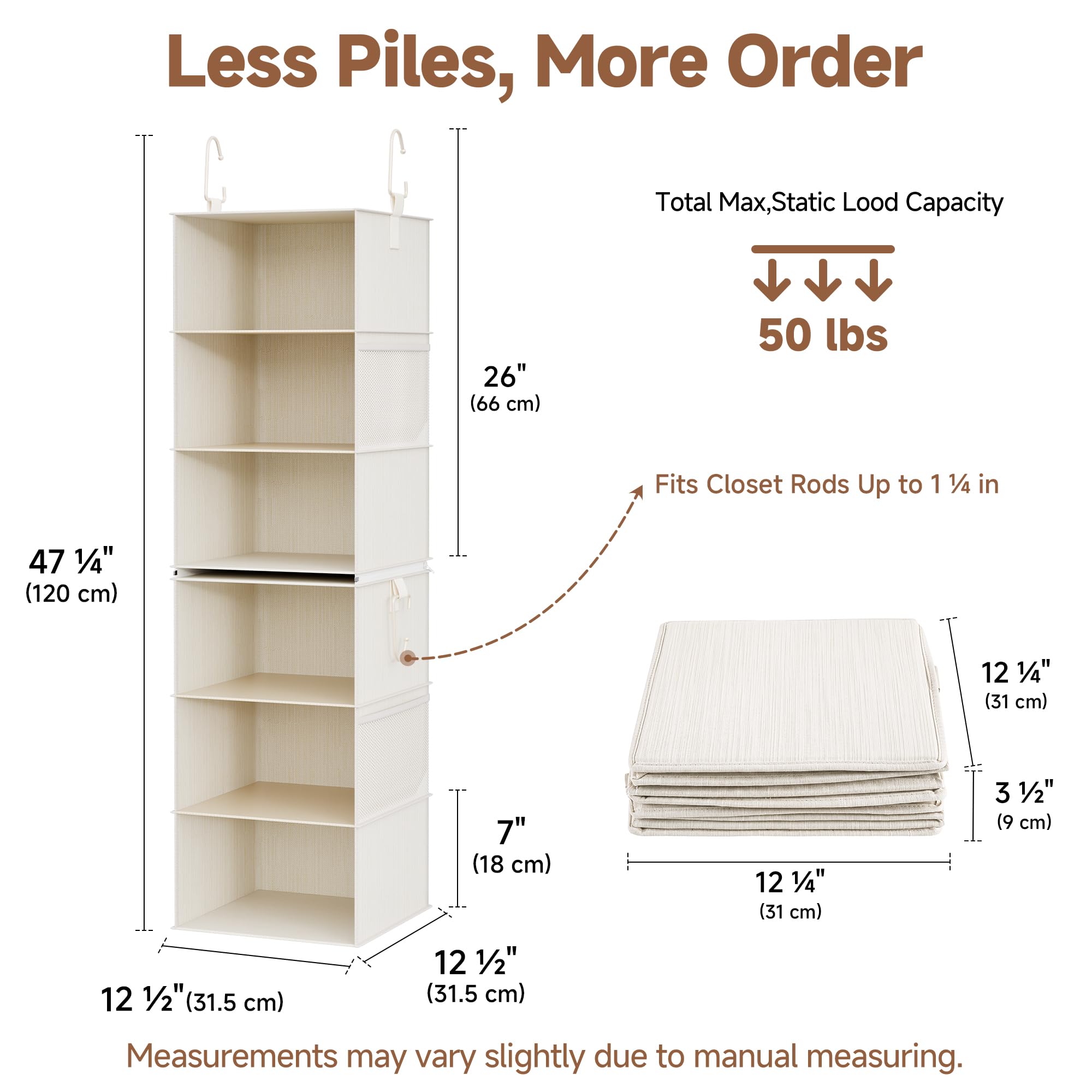 StorageWorks heavy-duty hooks and tool-free installation showing quick hanging convenience benefit