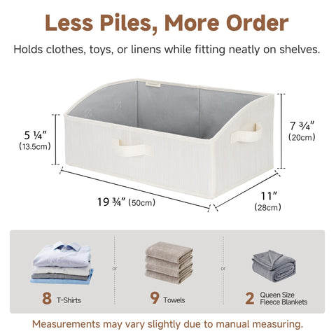 StorageWorks bin in closet organizer demonstrating accessible daily storage