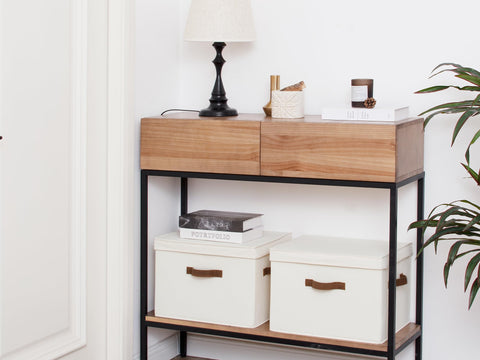 StorageWorks displayed on a closet shelf to maximize vertical storage