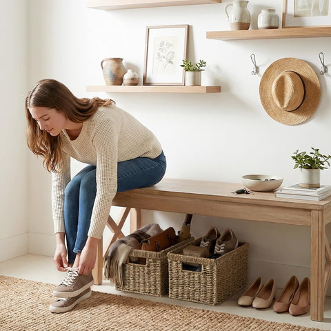 StorageWorks in a cozy room emphasizing natural materials and warm decor appeal
