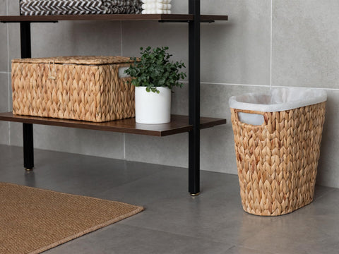 StorageWorks lifestyle entryway with decor showing multifunctional storage use