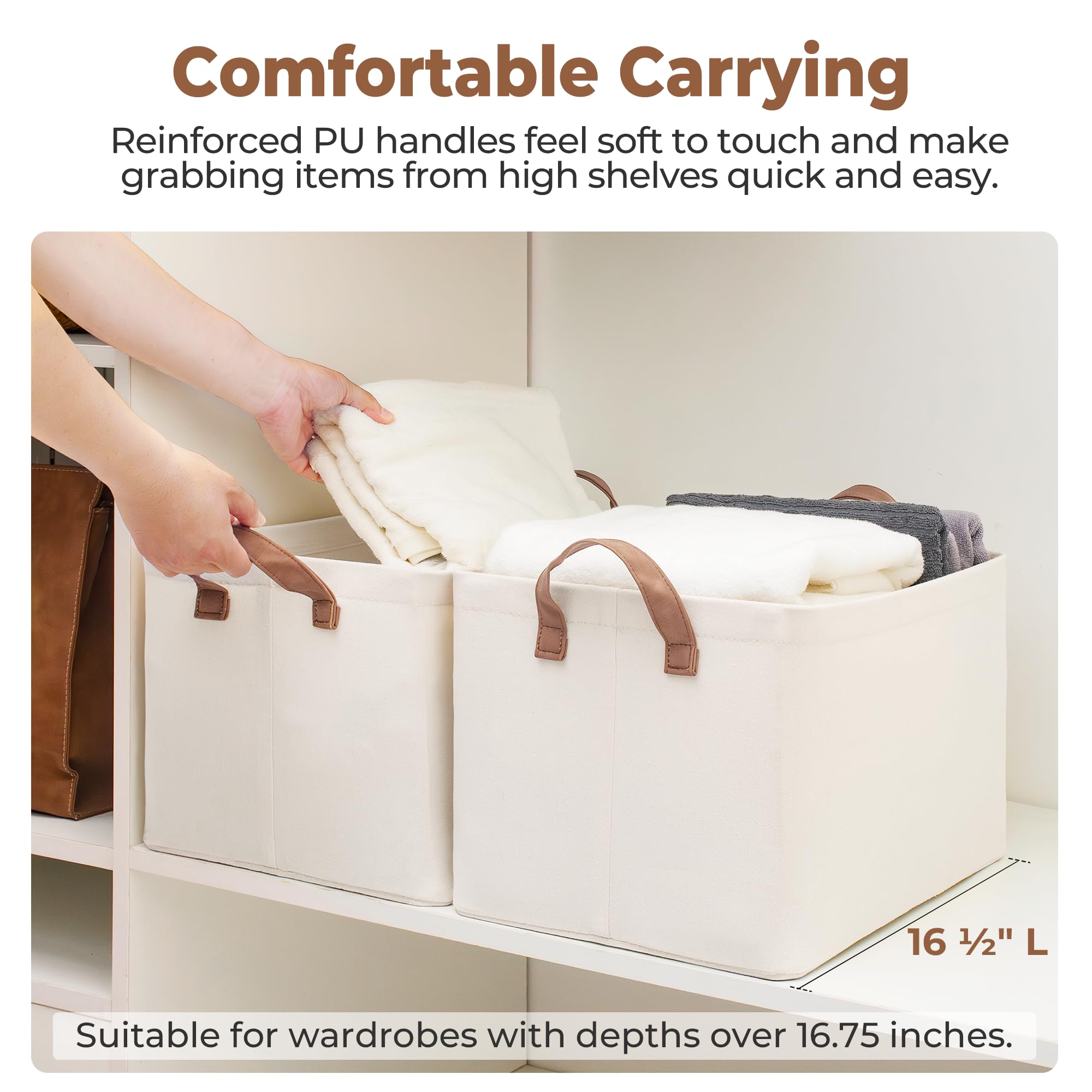 StorageWorks lifestyle shelf with baskets creating tidy living room organization