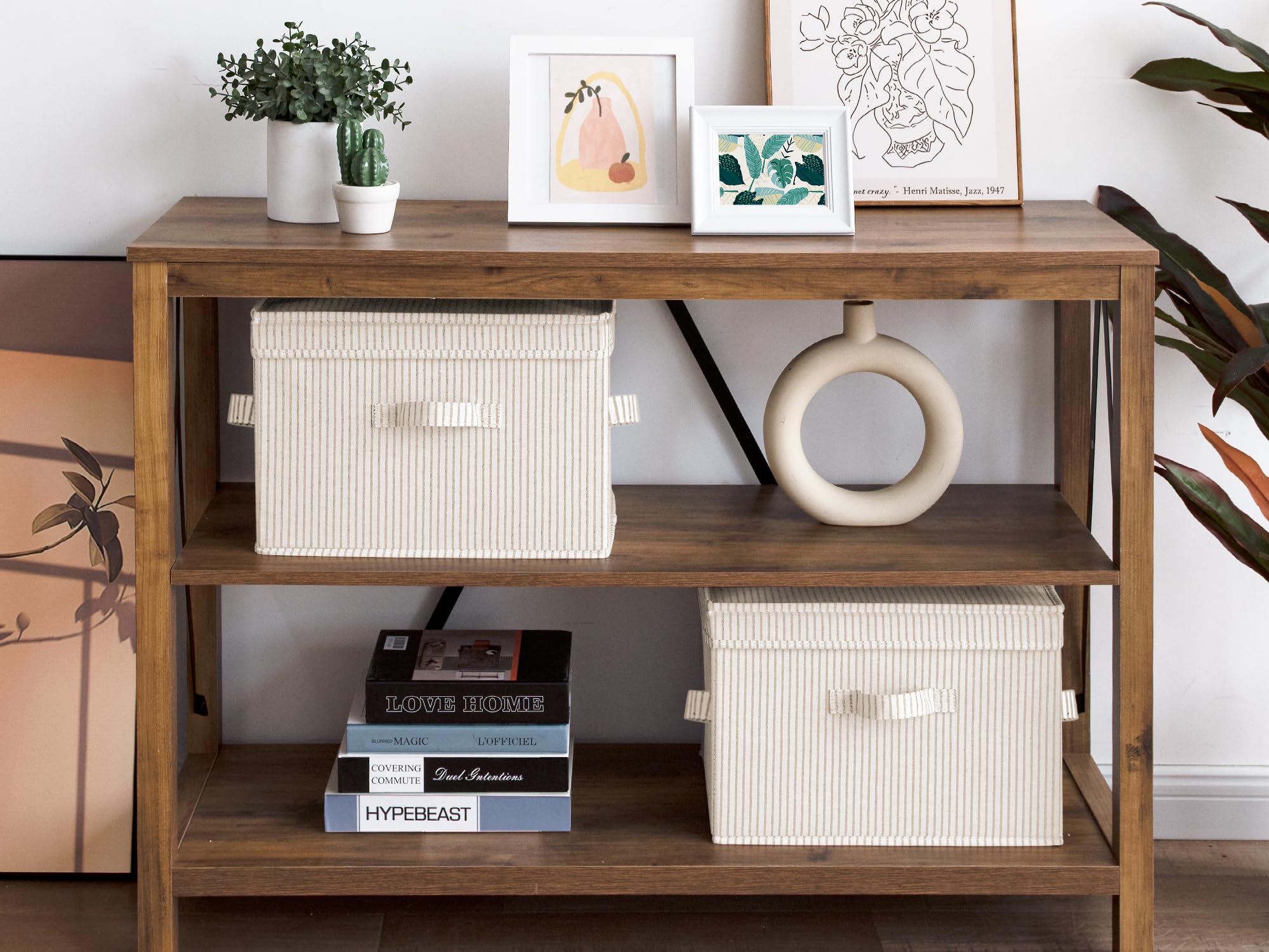 StorageWorks stacked on closet shelf illustrating organized, space-saving storage