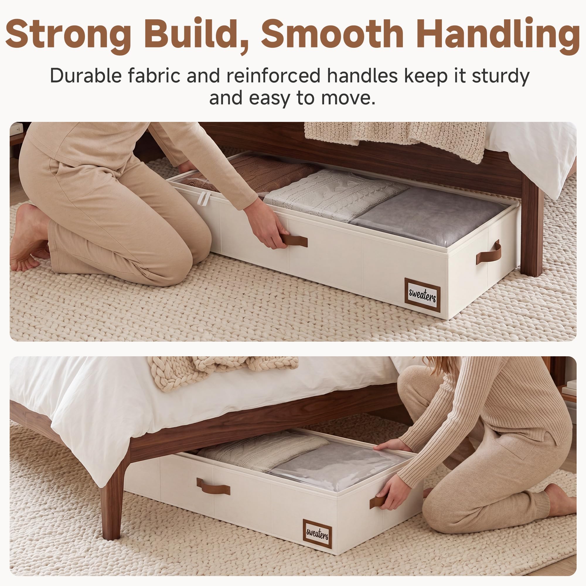 StorageWorks PU handle on three sides for comfortable carrying and quick retrieval