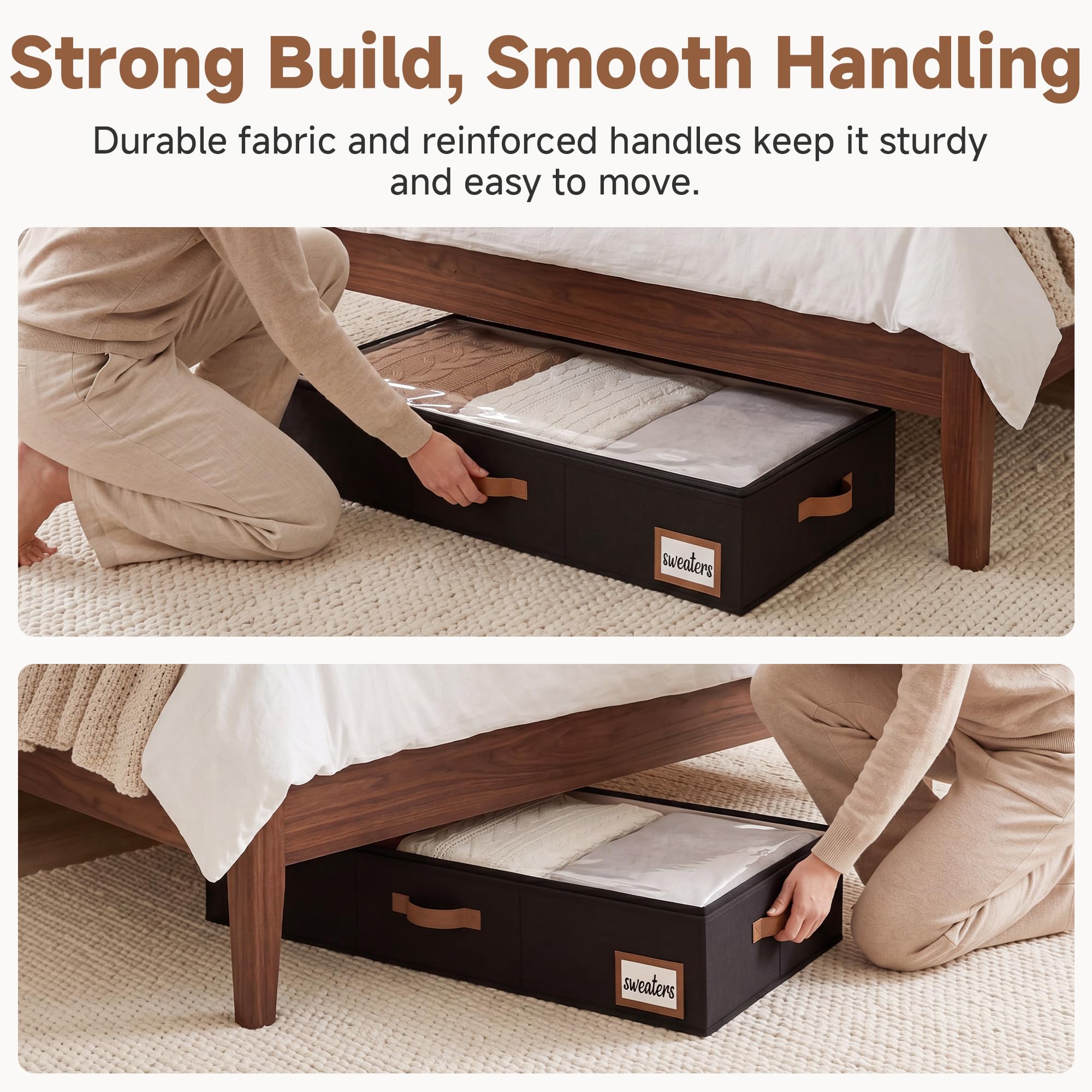 StorageWorks pulled out from under a bed for easy access and retrieval