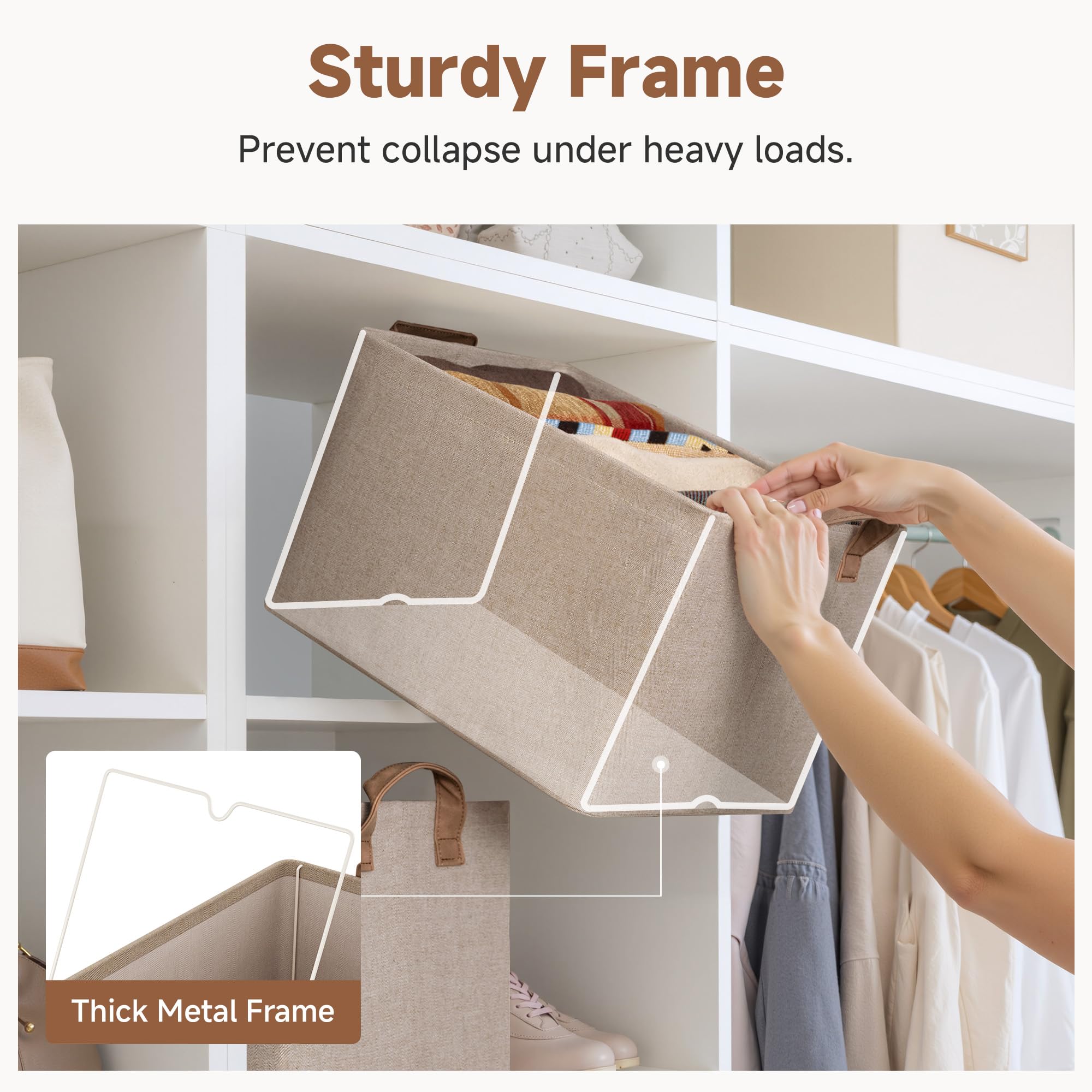 StorageWorks reinforced MDF base detail showing stable upright support benefit