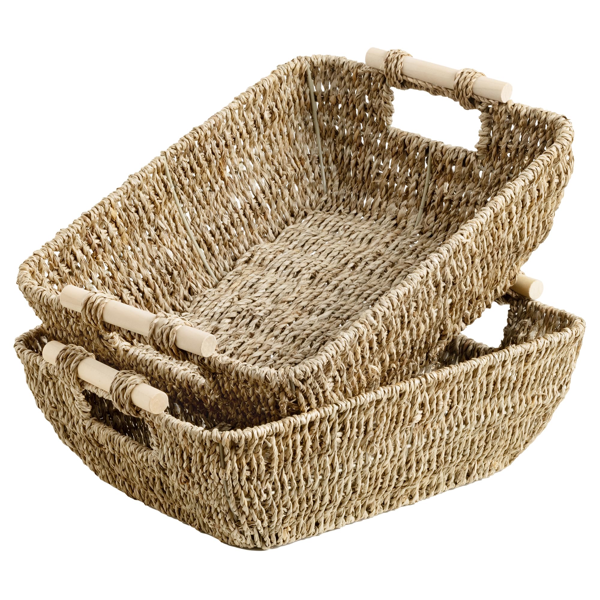 StorageWorks front view basket, tidy shelf storage benefit
