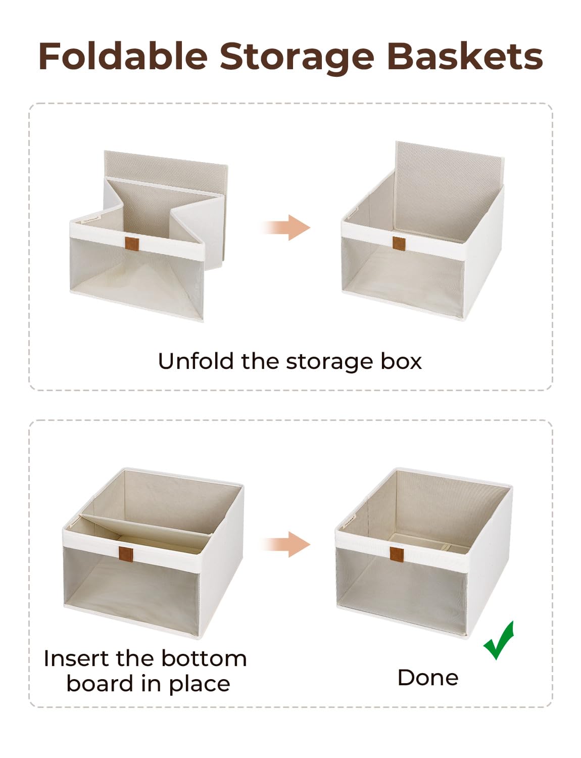 StorageWorks next to folded towels to show size and generous interior capacity