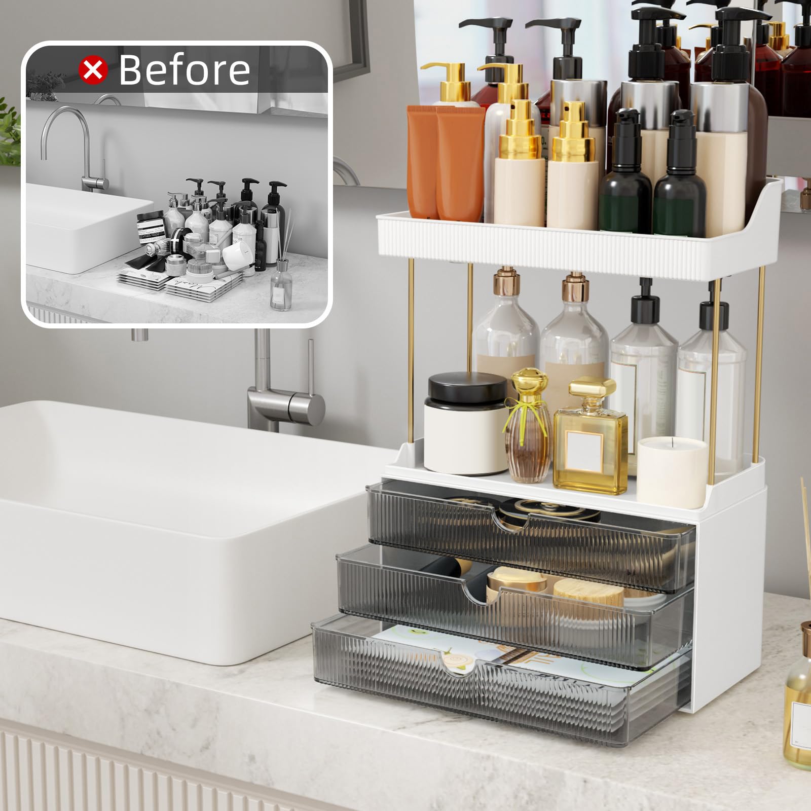 StorBin drawer rail closeup showing smooth glide for easy retrieval