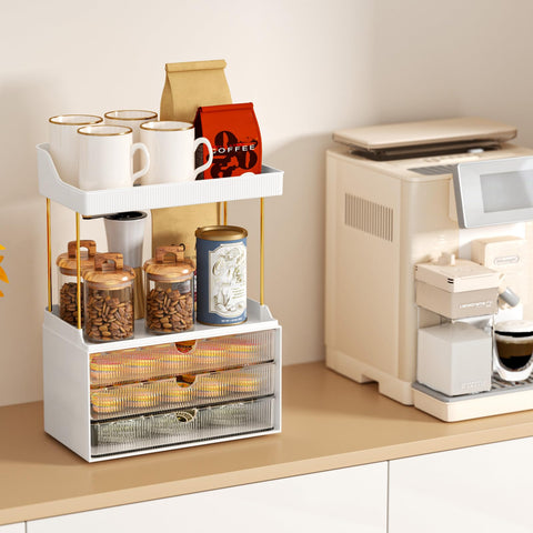 StorBin top shelf with skincare bottles demonstrating quick morning access