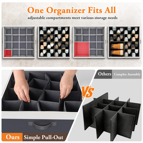 StoreHappily interior with adjustable divider offering flexible storage