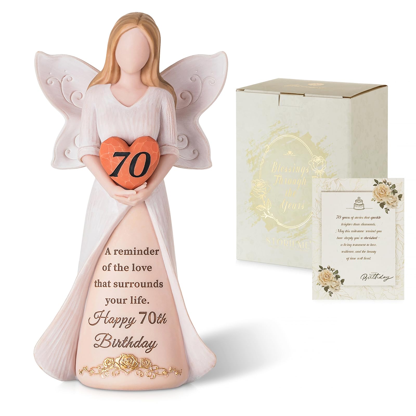 Storieme angel figurine front view showing graceful pose and lasting keepsake benefit