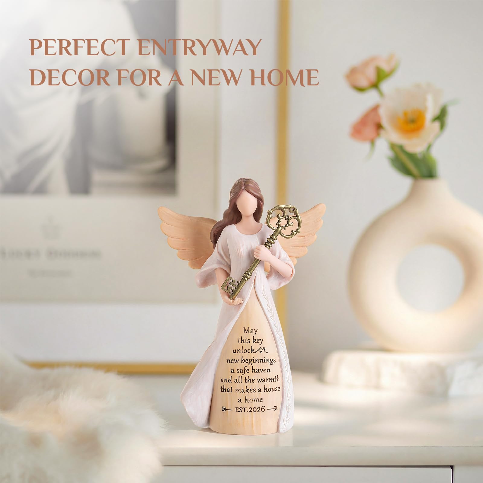 Storieme styled on mantel illustrating how it warms home decor