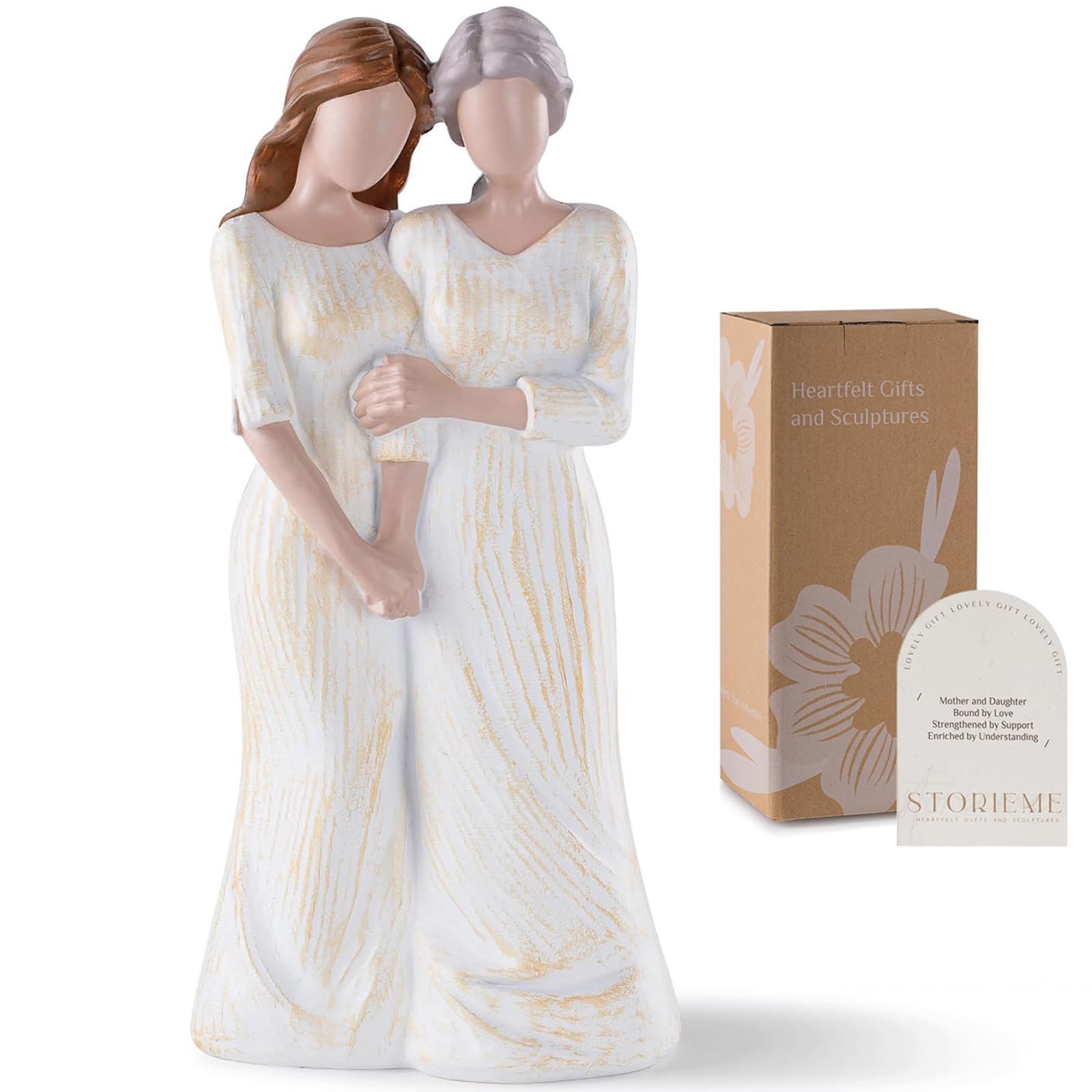 Storieme front view figurine showing loving embrace and keepsake appeal