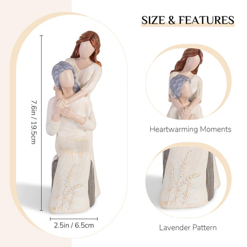 Storieme figurine held in hand demonstrating 7.6-inch scale and durable resin construction