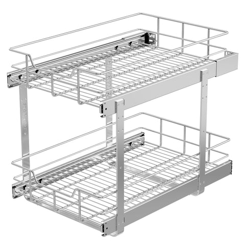 STORKING front view showing full-extension pull-out and organized storage