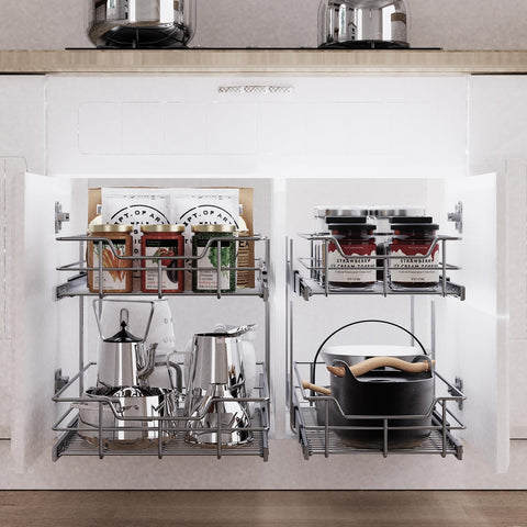 STORKING top tier storing pots and pans for easy reach and visibility