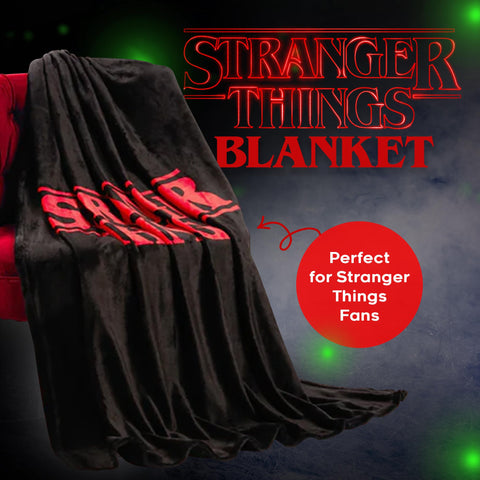 Stranger Things close-up of fleece texture highlighting plush softness and durable weave