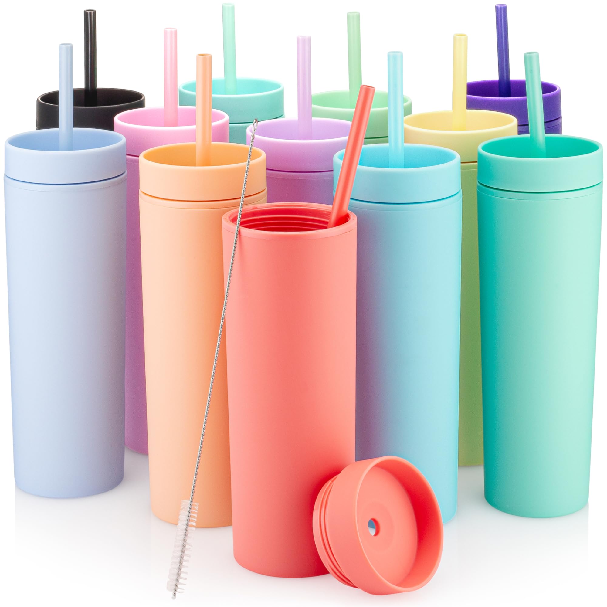STRATA CUPS front packaging showing 12 pastel tumblers and lids with party appeal