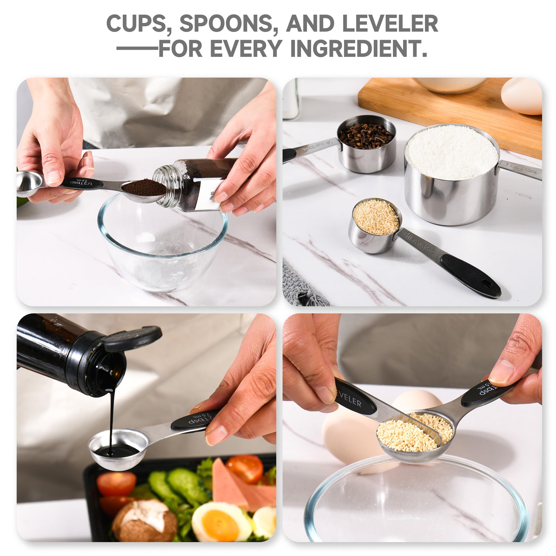 Strelitsia set displayed on kitchen counter illustrating everyday cooking convenience