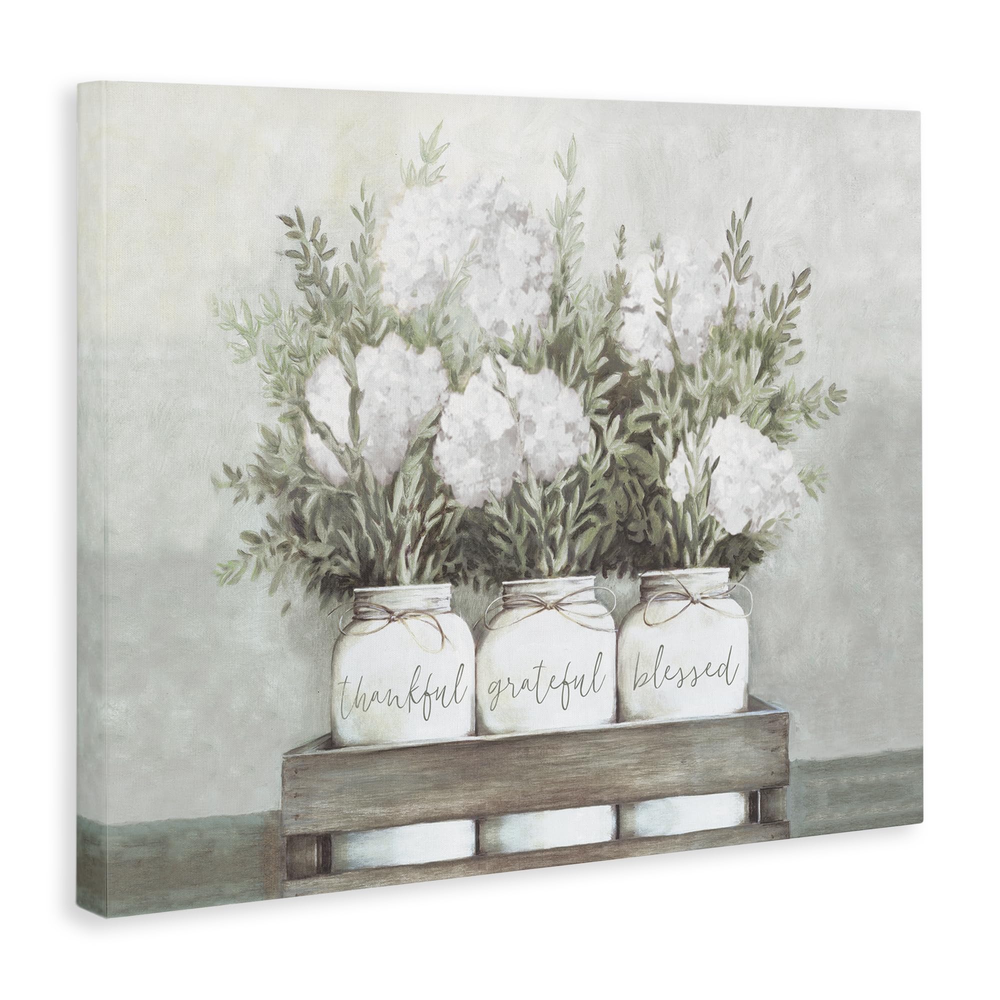 Stupell Industries close-up of canvas texture and ink detail preserves vibrant floral detail