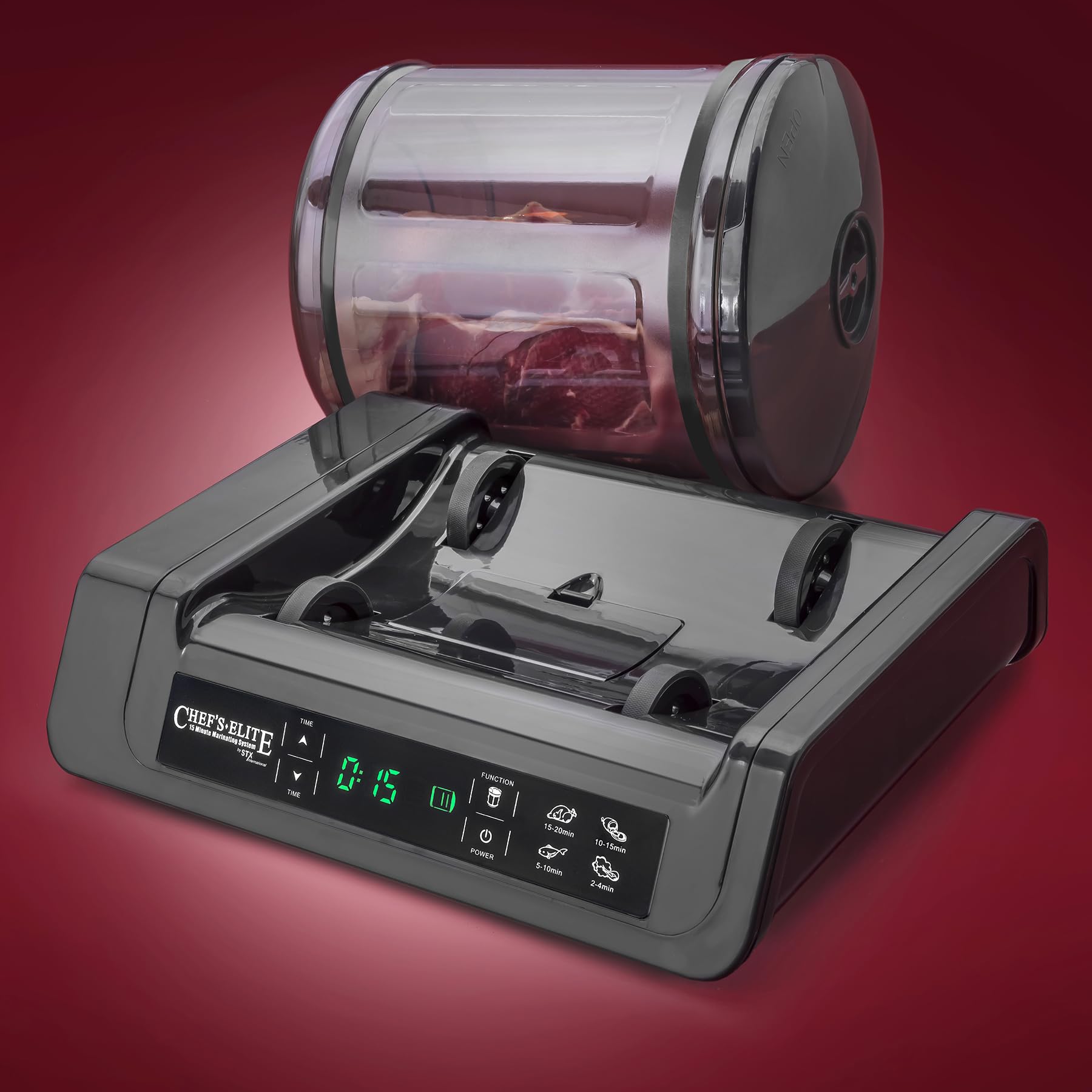 STX International meat tenderizer close-up aiding marinade penetration and improved texture