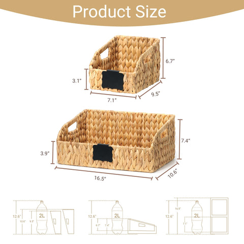 Stylave large basket with slanted opening displaying easy access to stored items