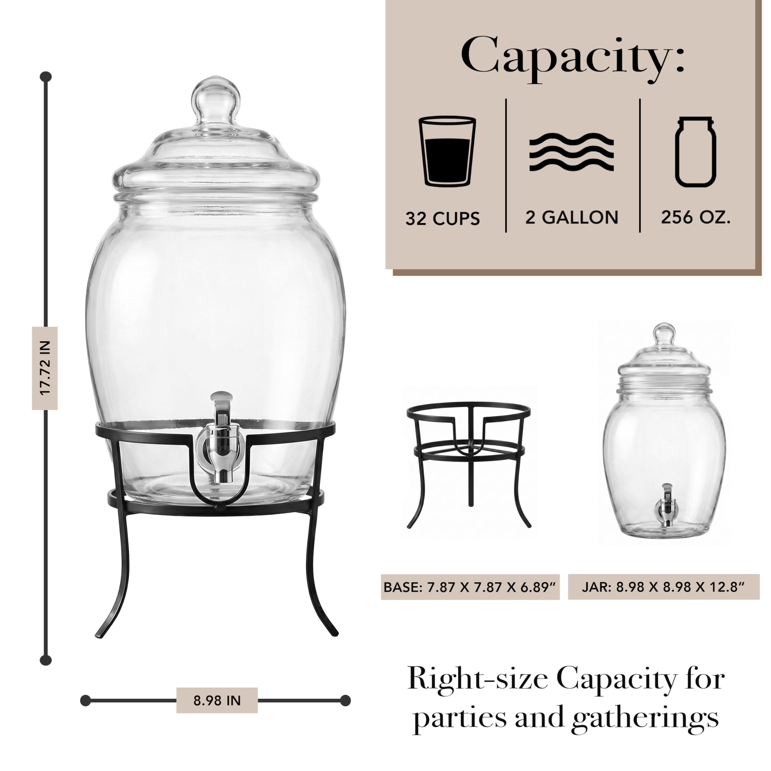 Style Setter closeup of acrylic spigot demonstrating leak‑resistant pouring benefit