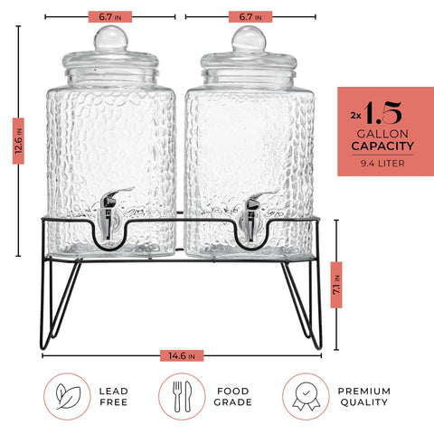 Style Setter close-up of the elevated metal stand for stable, spill-free pouring