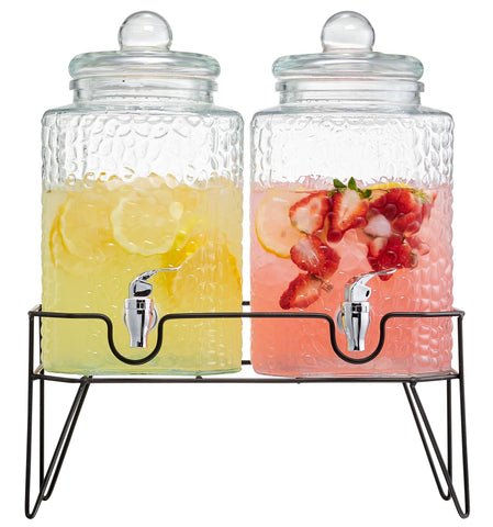 Style Setter front view of both dispensers showcasing elegant presentation and capacity