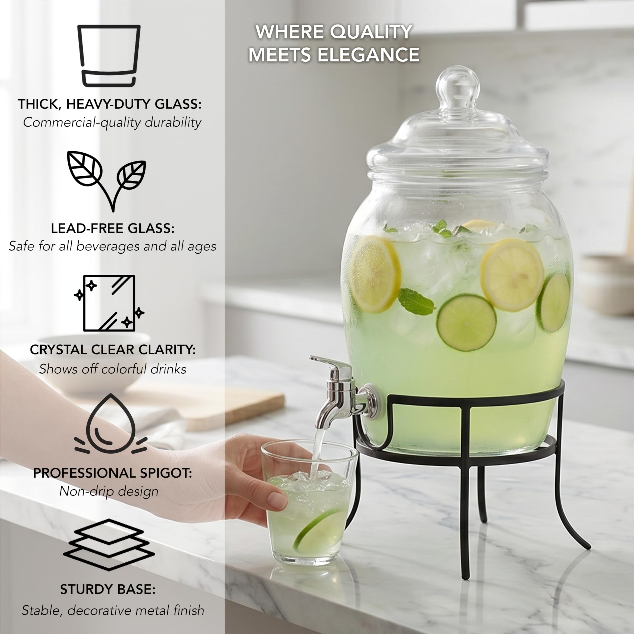 Style Setter jug filled with fruit illustrating attractive infusion and flavor benefit