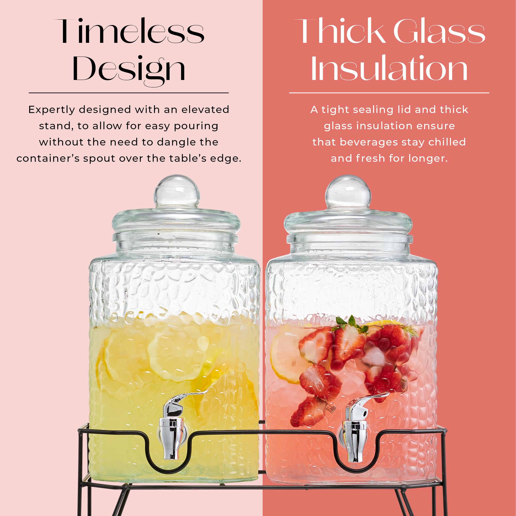 Style Setter wide-mouth top view for easy filling, ice and garnish additions
