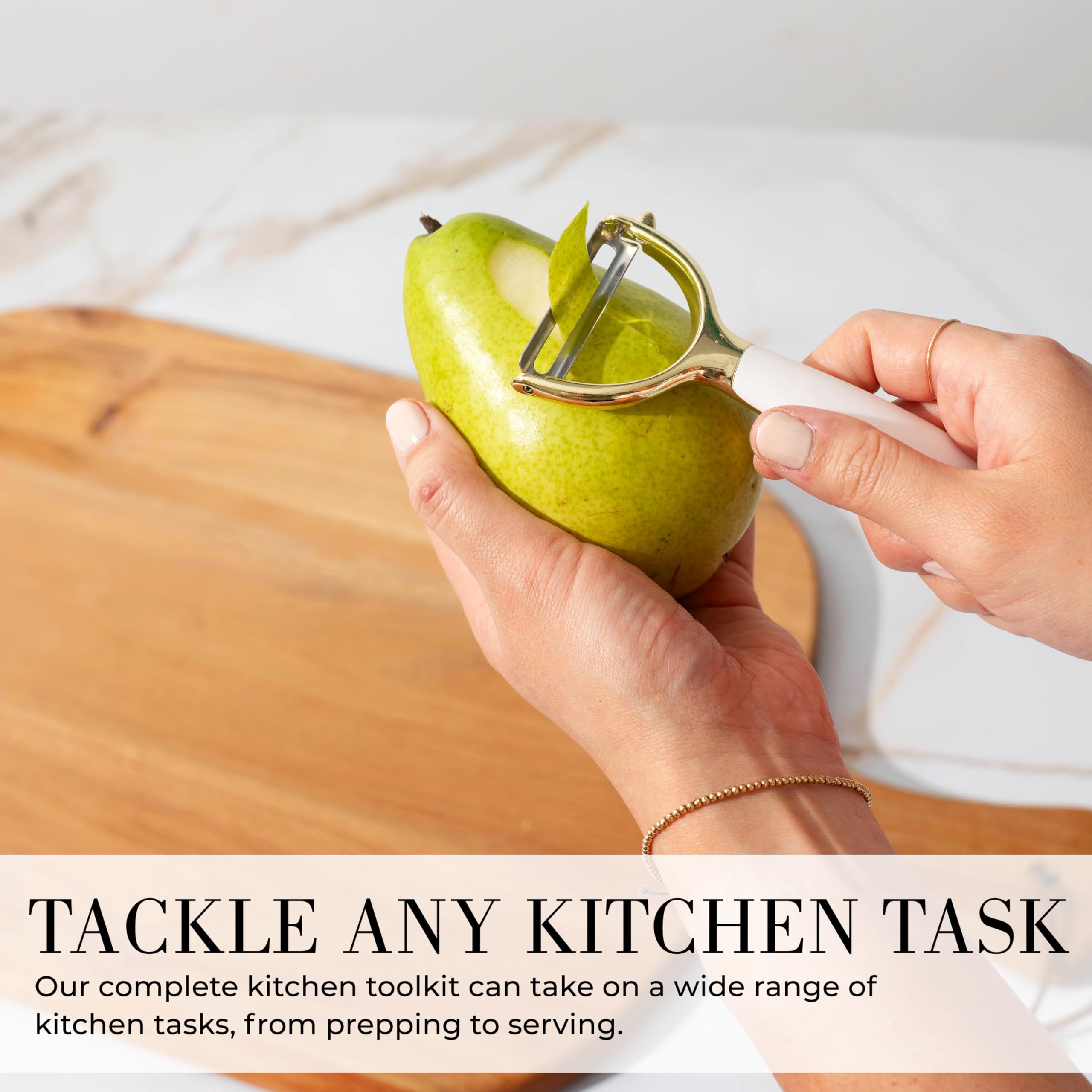 STYLED SETTINGS can opener showing large soft-grip knob for comfortable turning and leverage