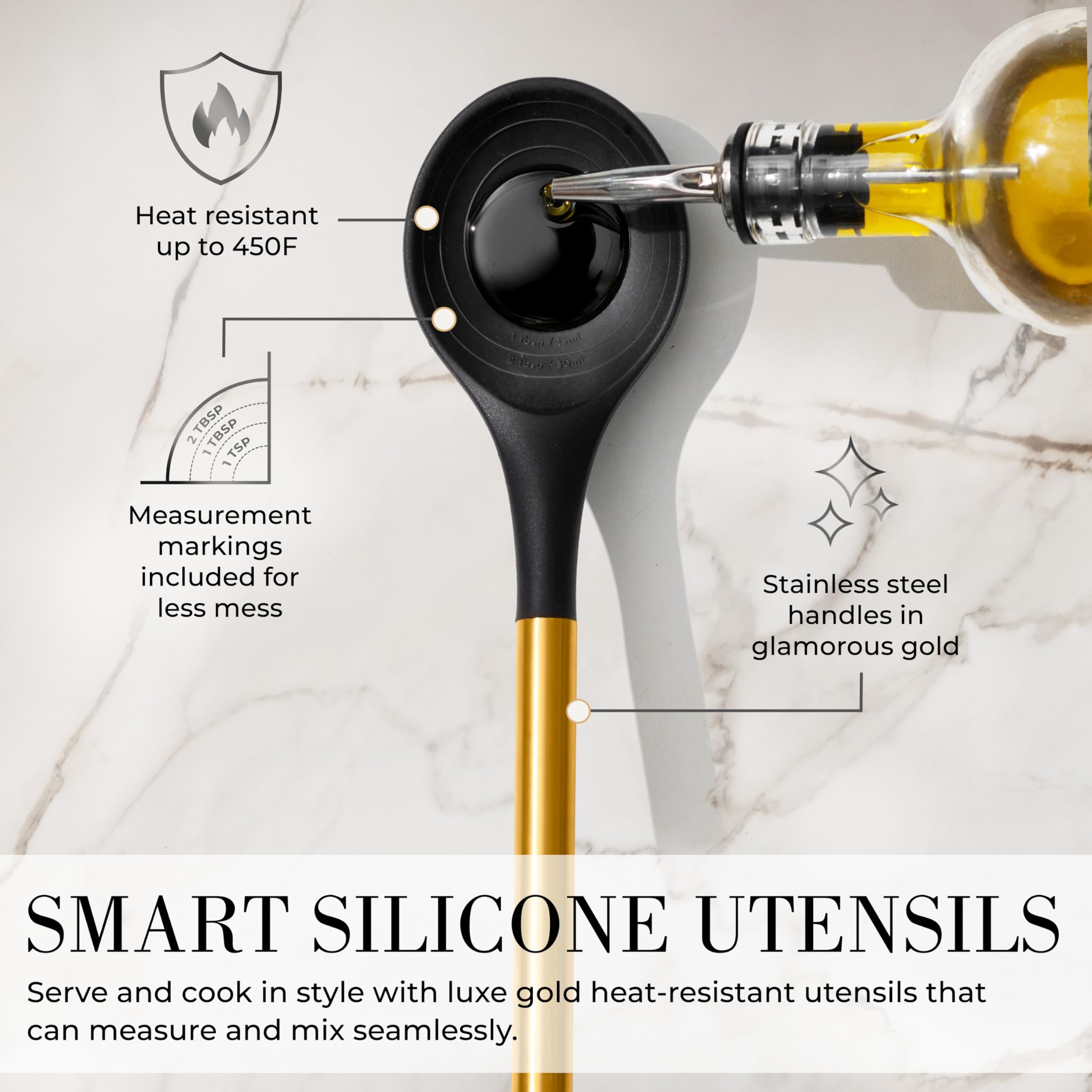STYLED SETTINGS close-up of silicone heads highlighting scratch protection and stain resistance