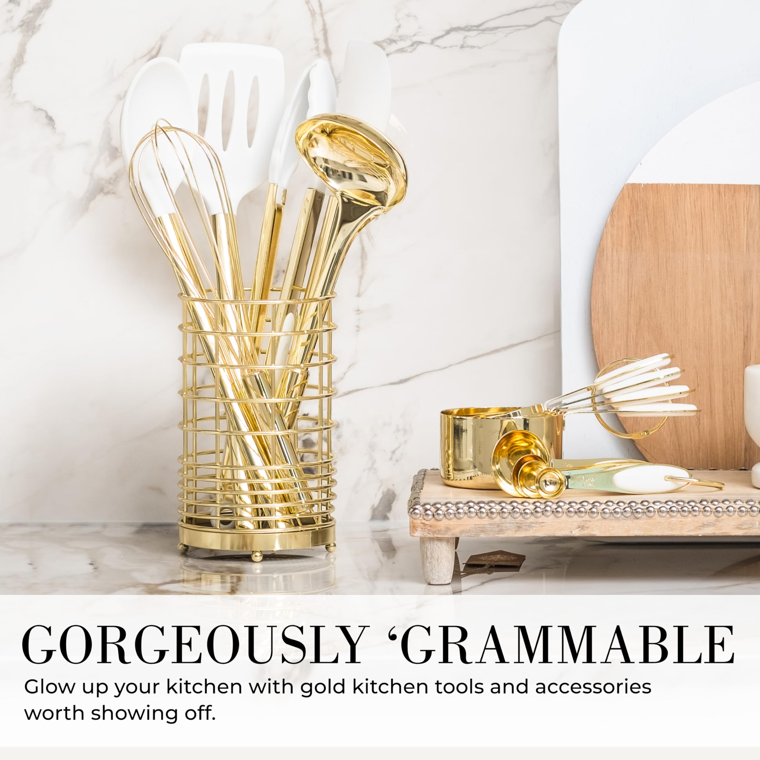 STYLED SETTINGS utensils on kitchen countertop demonstrating elegant storage and easy access