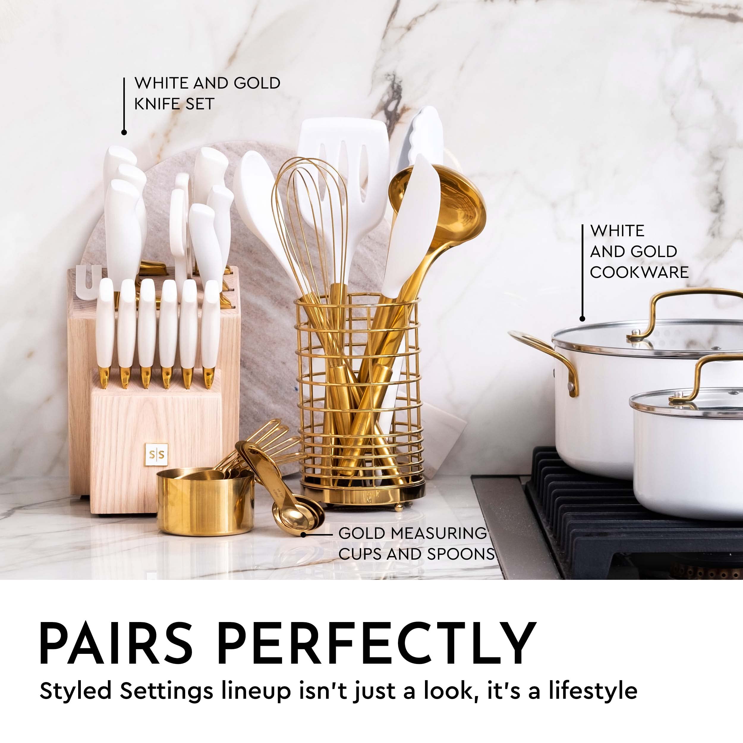 STYLED SETTINGS utensil next to hand demonstrating ergonomic size and scale