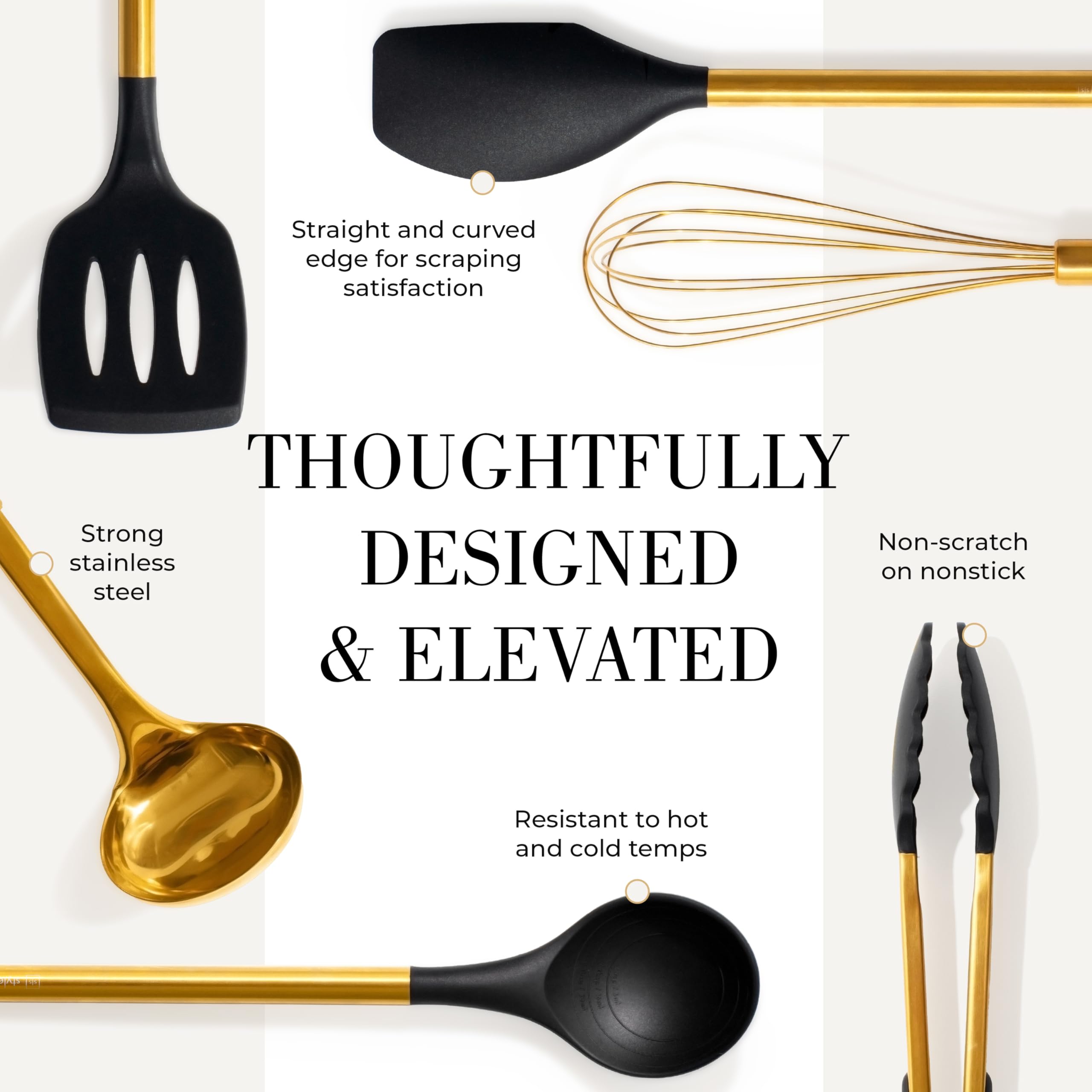 STYLED SETTINGS spatula flipping pancake protecting nonstick surface and easy flipping