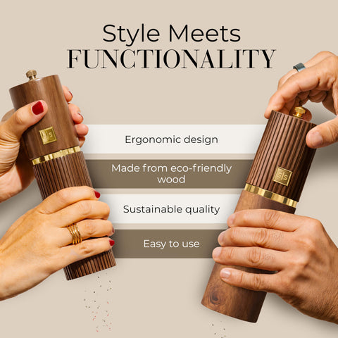 STYLED SETTINGS wood grain texture close-up emphasizing durable, warm finish