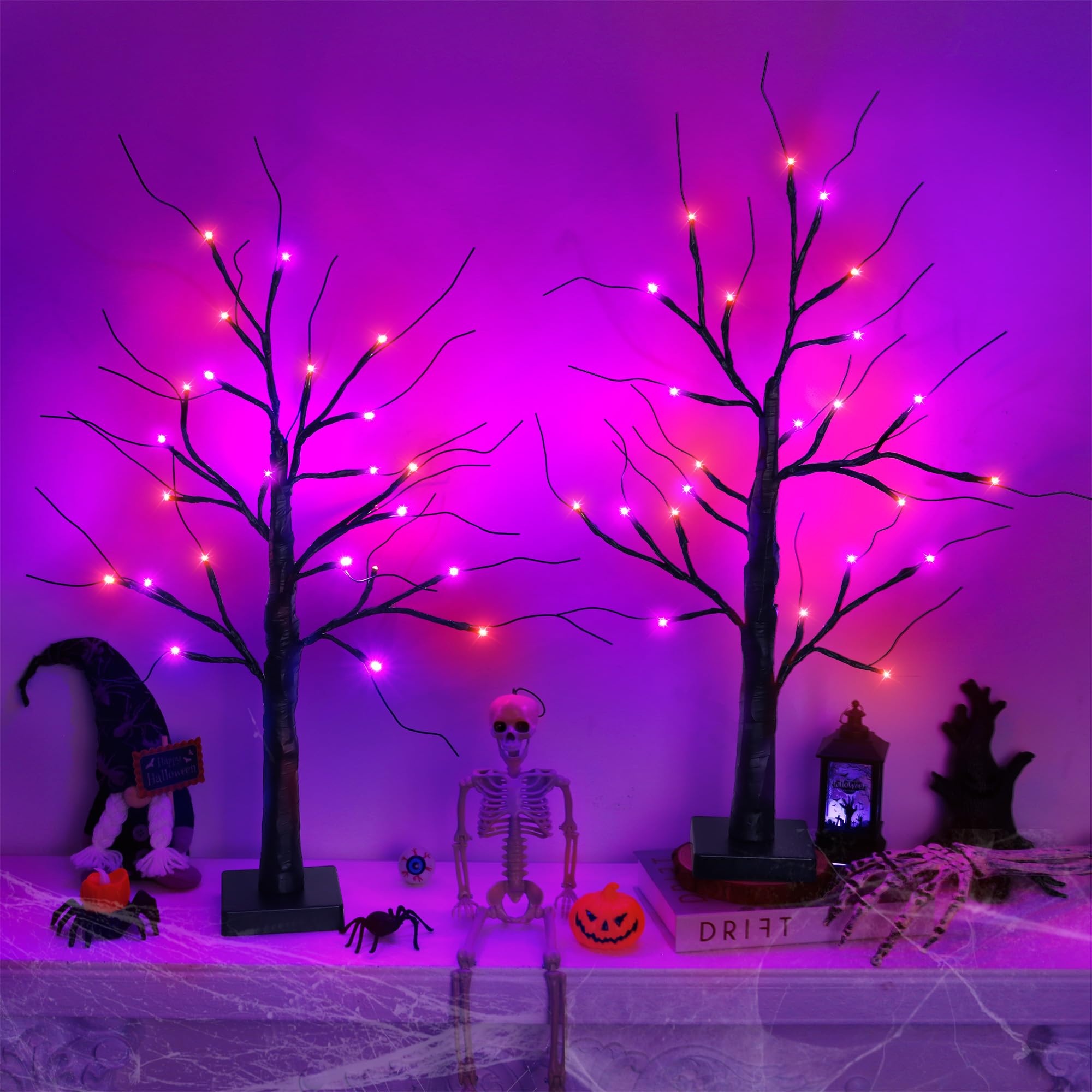 StzMamil close-up of orange and purple LEDs highlighting vivid seasonal color