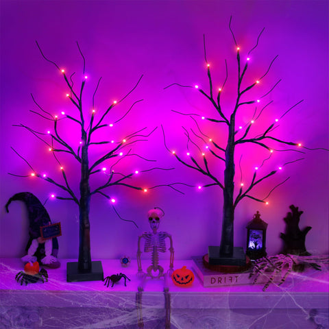 StzMamil close-up of orange and purple LEDs highlighting vivid seasonal color