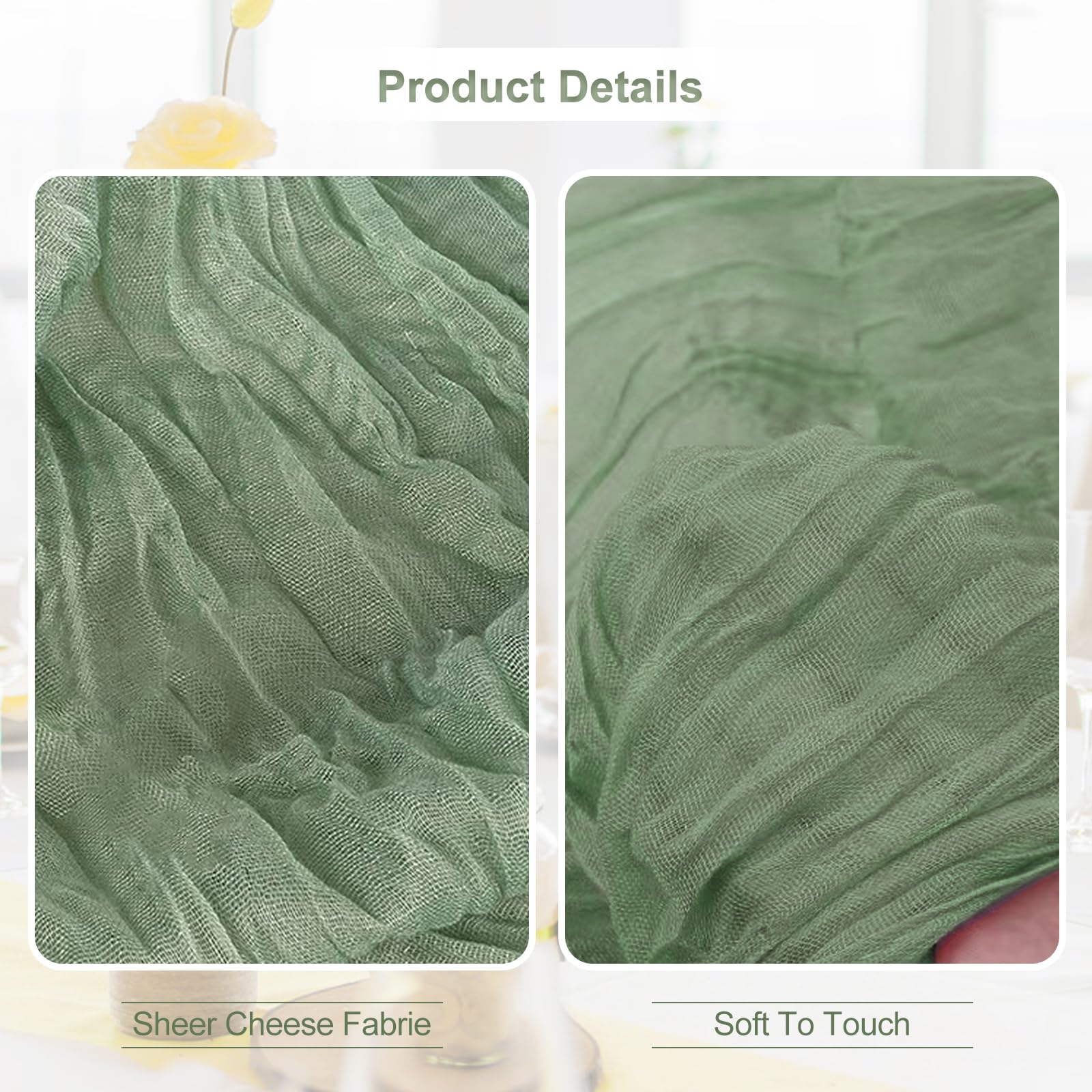 SuBleer close-up of gauze texture highlighting breathable soft weave and elegance