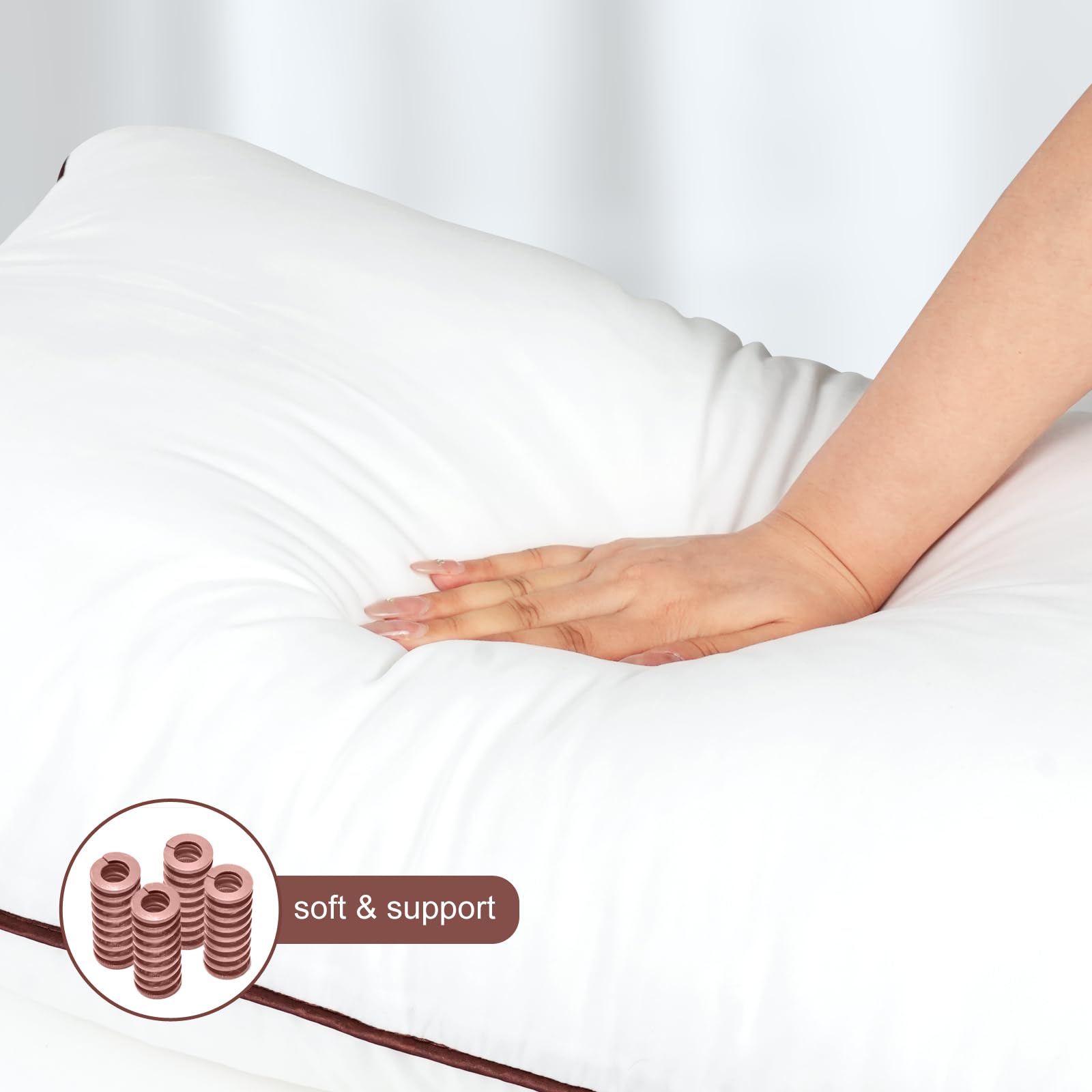 Subrcamos close-up of 3D microfiber fill highlighting plush texture and support