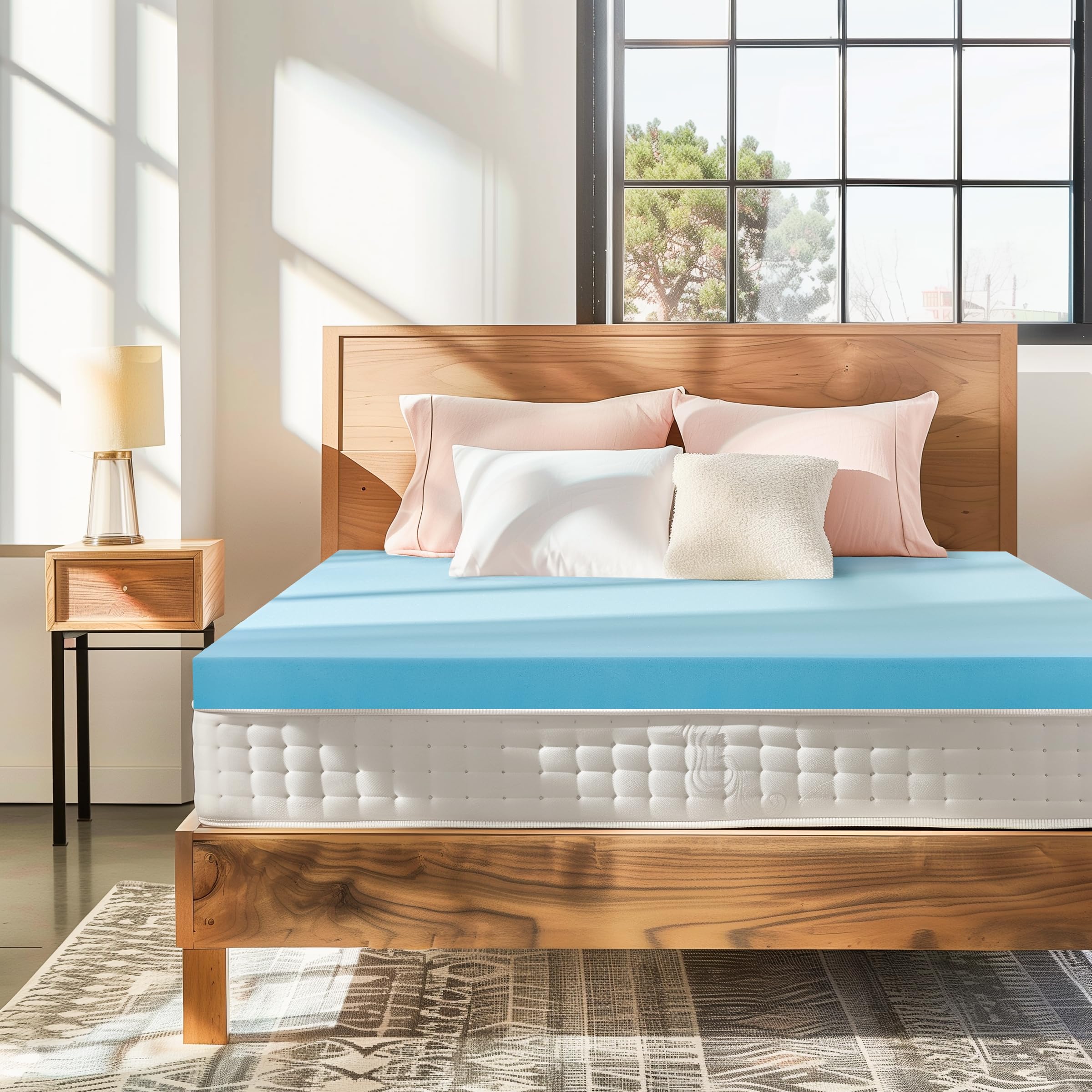 SUBRTEX mattress topper front packaging showing comfort benefit