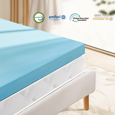 SUBRTEX side profile showing topper thickness and cushioning