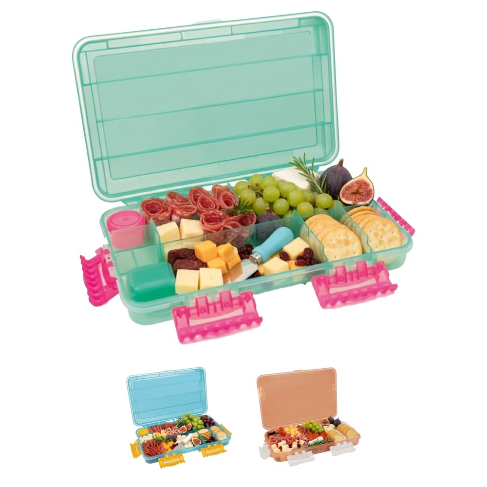 SubSafe charcuterie safe front view showing secure lid and handle for easy transport