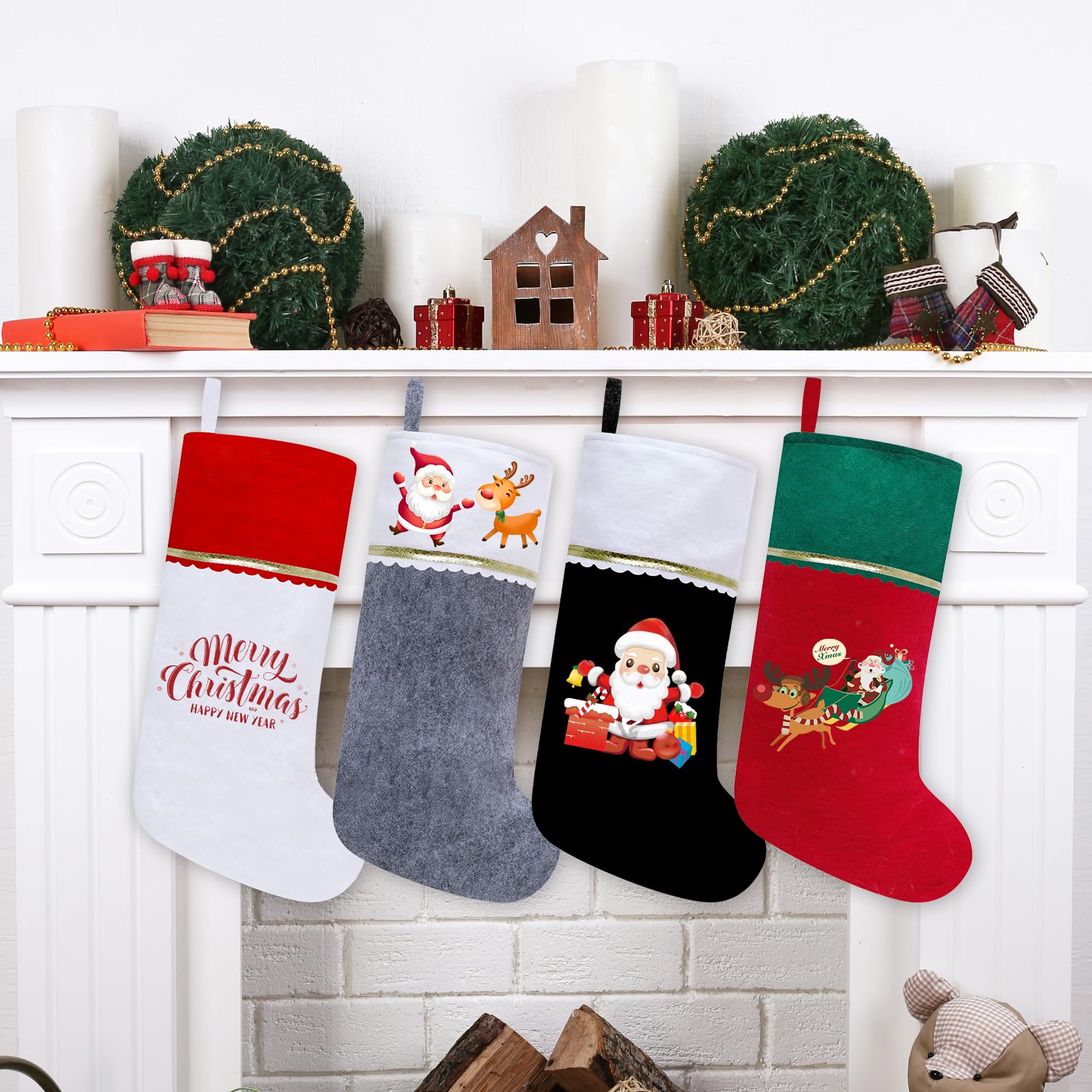 Subyan stocking filled with gifts illustrating roomy capacity for small presents
