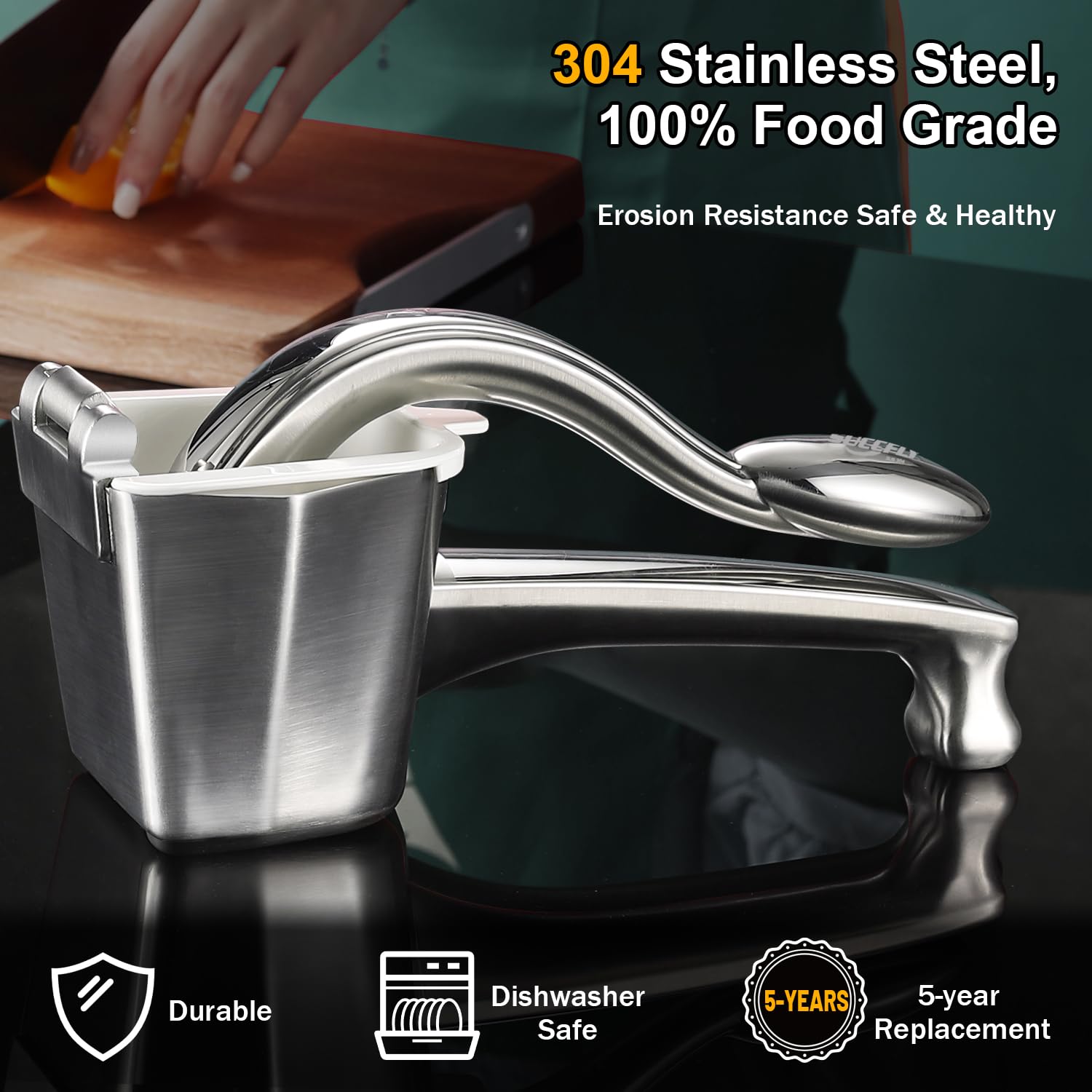 SUCCFLY close-up of ergonomic handle highlighting heavy-duty leverage and comfort