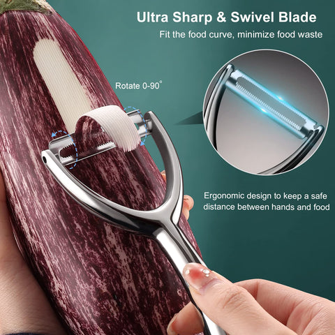 SUCCFLY I-peeler handle detail highlighting ergonomic grip for comfortable use benefit