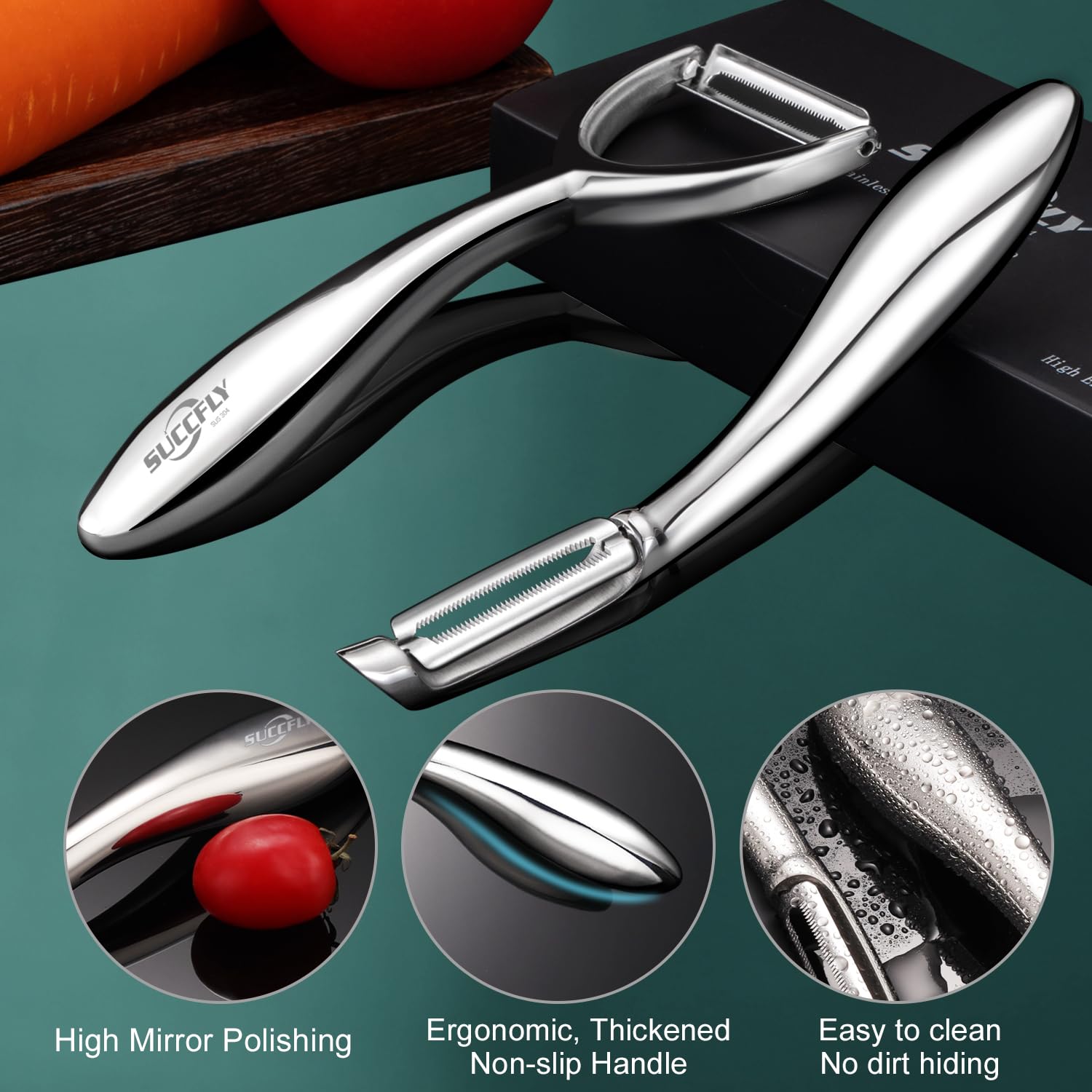 SUCCFLY gift-ready packaging box presenting peeler set as thoughtful kitchen present benefit